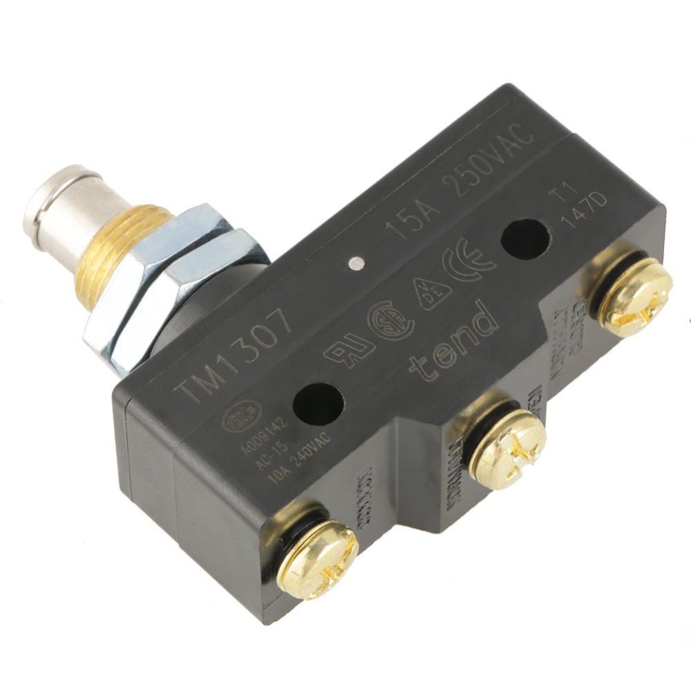 250V 15A Micro Limit Switch Panel Mount Parallel Roller Plunger Plunger Actuator  Garage Equipment