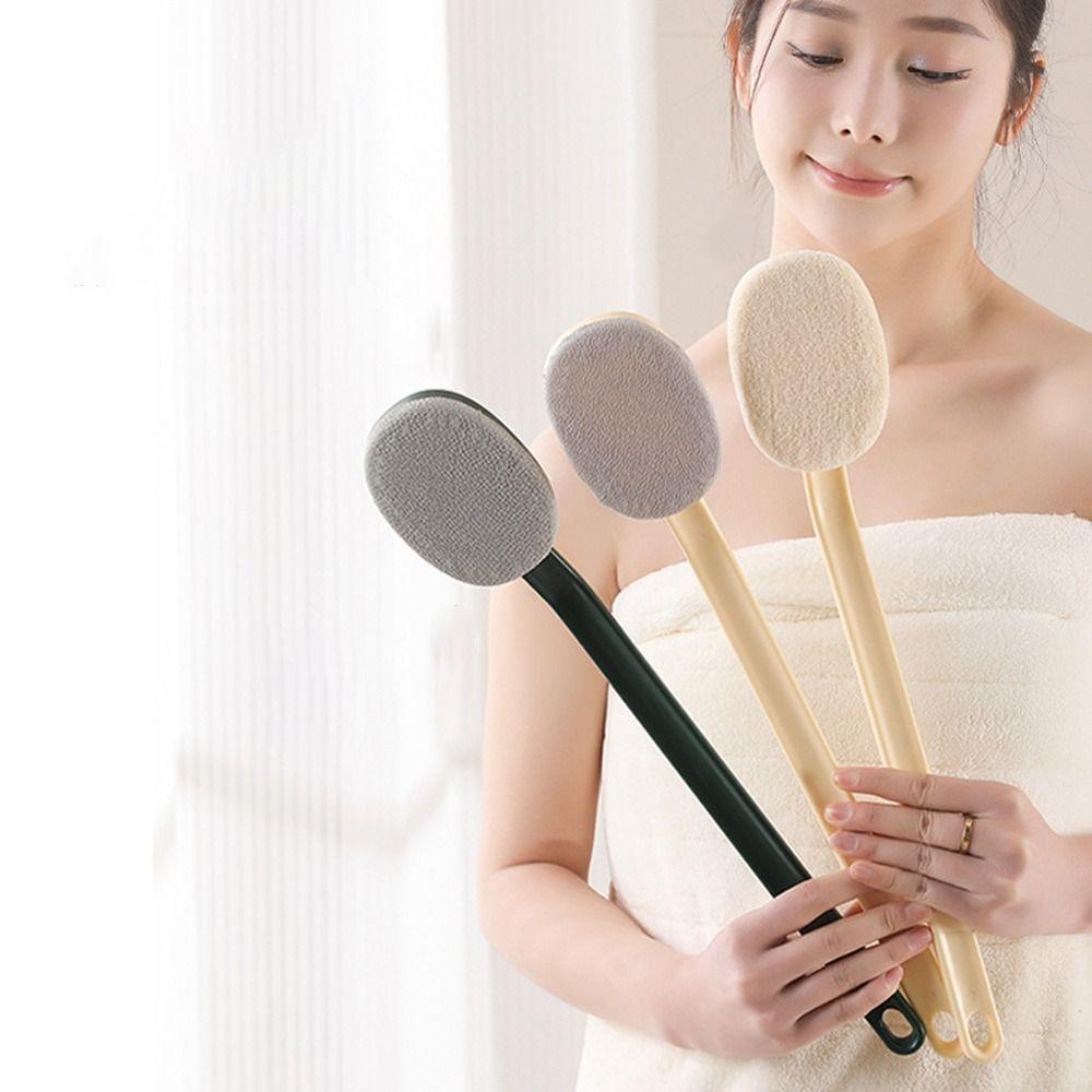 Long Handle Exfoliating Bath Brush Anti Slip Body Exfoliator Back Scrubber for Shower  Bath
