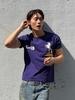 AMOU Sporty Horse Half T-Shirts Purple