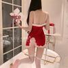 Yi Yue Christmas Camisole Nightdress: Women's Sexy Lingerie with Pure Desire, Temptation, and Convenience – No Need to Remove (Model 8860)