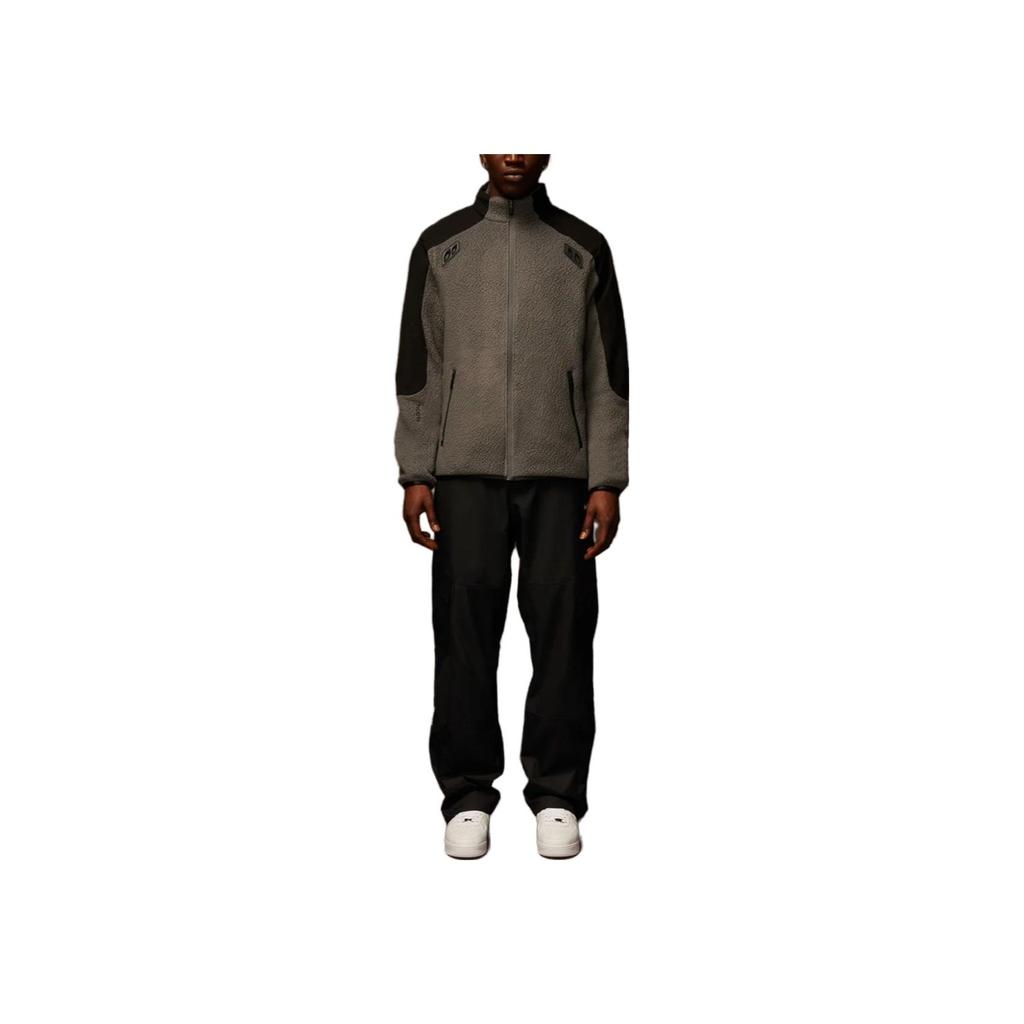 Nike X Nocta Fw23 Kurtka welurowa zapinana na zamek w bloki kolorów Unisex Odzież wierzchnia Czarna DV3636-068