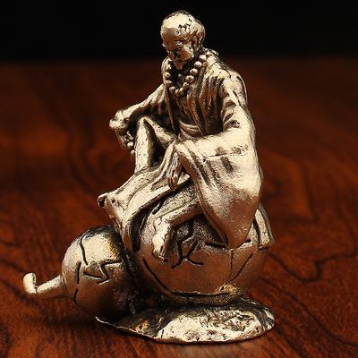 Brass Monkey King Small Ornament Small Copper Tabletop Creative Pure Copper Jewelry Ornament Decorative Crafts Gifts