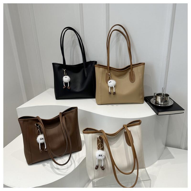 Vintage Large Capacity Women Tote Bag Daily Commute Shoulder Handbag