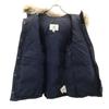 Pyrenex Kurtka puchowa 38 Granatowa Z futrem z szopa pracza Damska Używana