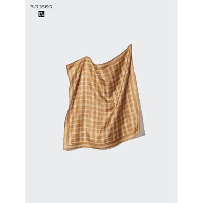 Silk Print Scarf  Check 
