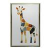Poster Geometry Giraffe Poster Geometry Giraffe, 30X40 Cm, Dark Brown Wooden Frame, 230 Gsm Matte Paper