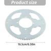 Steel 25H Rear Chain Gear 80T with 54 Mm Center Bore, 4 Bolt Mount and Silver Finish, Replacement Drive Wheel for Mini Bike Chain System Service
