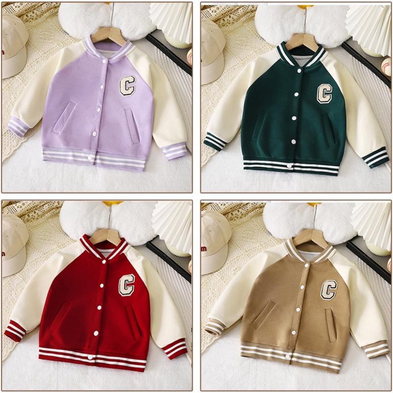 Children's New Baseball Jacket Boys Girls Coat Versatile Spring Autumn Casual Letter Outer Wear Stylish Kids Children's Clothing
