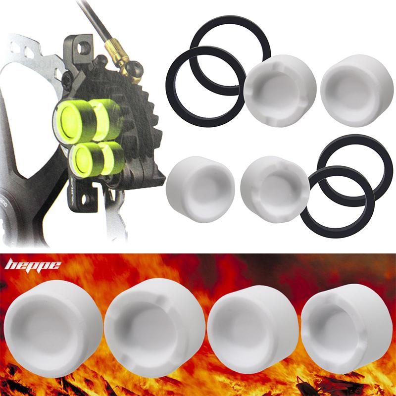 HEPPE Zacisk hamulca hydraulicznego do roweru Tłok ceramiczny Rower MTB Szosowy Hamulec tarczowy 4 tłoczki do M640 M810 M820 M7120 M8020 M8120 M9120