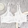 Damen-BH in Übergröße, ohne Polsterung, modisch, ultradünn, transparent, sexy, einlagige Spitze, Dessous