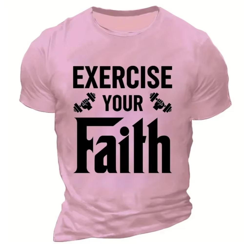 Fitness Exercise Your Faith Weightlifting Training T-shirt for Men Fashion Tops Trend Tees Oversized Tshirt Black Casual Clothes