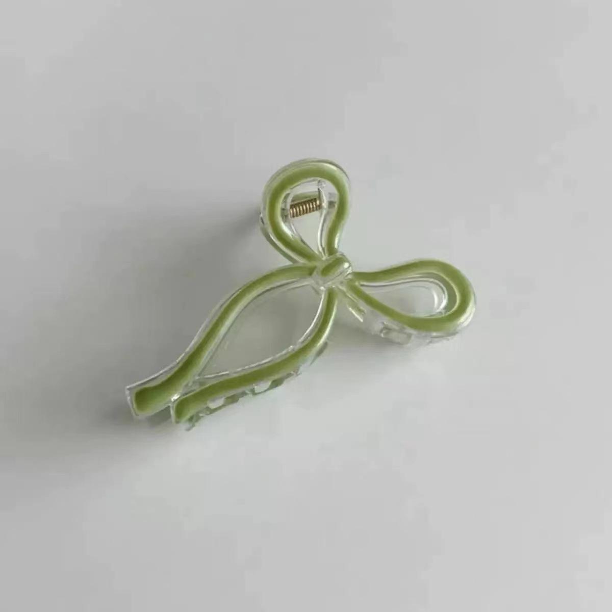 

Bow Hair Claw Large Size Plastic Oil Dripping Transparent Color Hair Clip Shark Clips Girls Women Hair Accessories