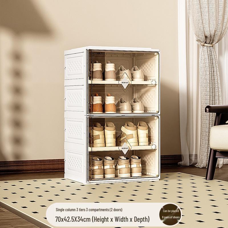 Foldable Dustproof Shoe Storage Cabinet - No Installation Needed