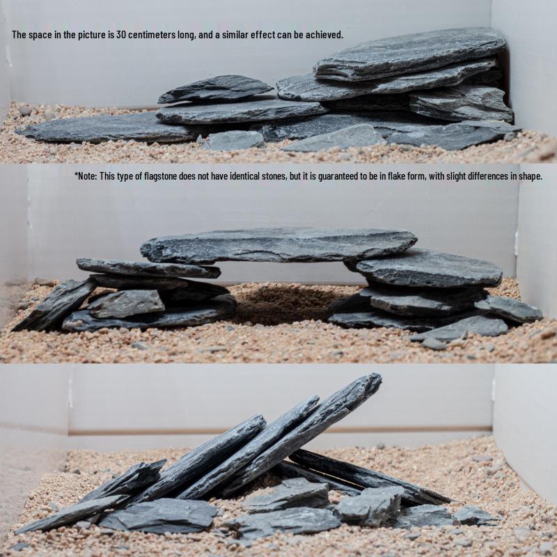 Naturschiefer Bachstein: Aquariumgestaltung & Schildkröten-Sonnenplattform