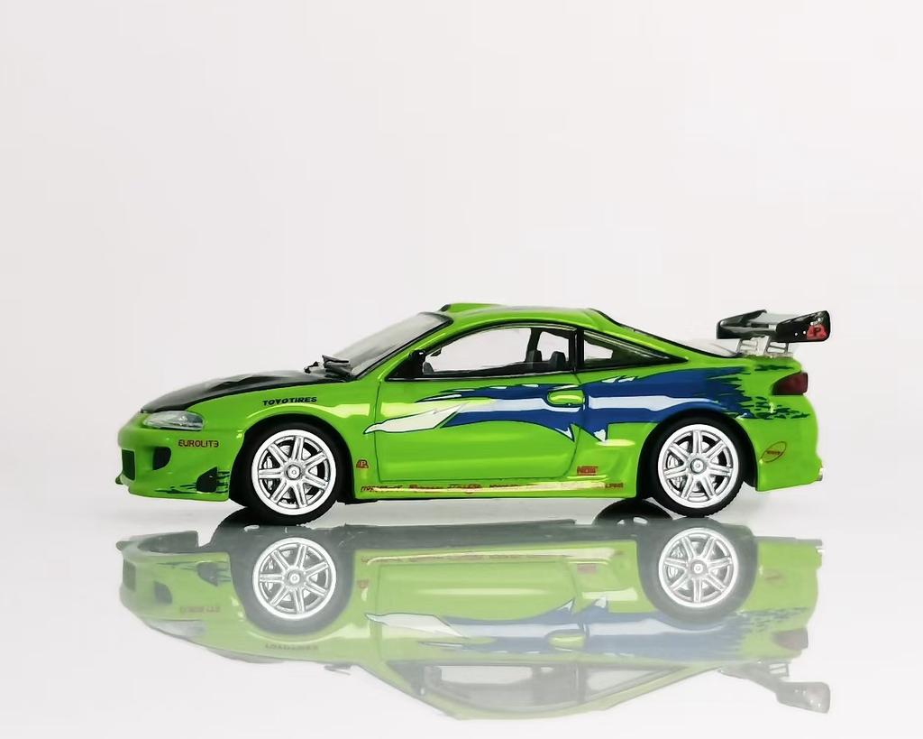TSD 1:64 Scale Eclipse Alloy Diecast Car Model Mini Sports Vehicle Collectible Toy Car for Hobbyist Collection Display Gift