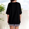 Women Summer Fashion Solid Color T Shirts Loose Scoop Neck Short Sleeve Tops Blouse