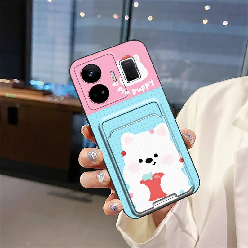 Waterproof Card Bag Phone Case For OPPO Realme GT NEO5/240W/Realme GT3 Fashion Design Dirt-resistant Cover Cartoon Cute