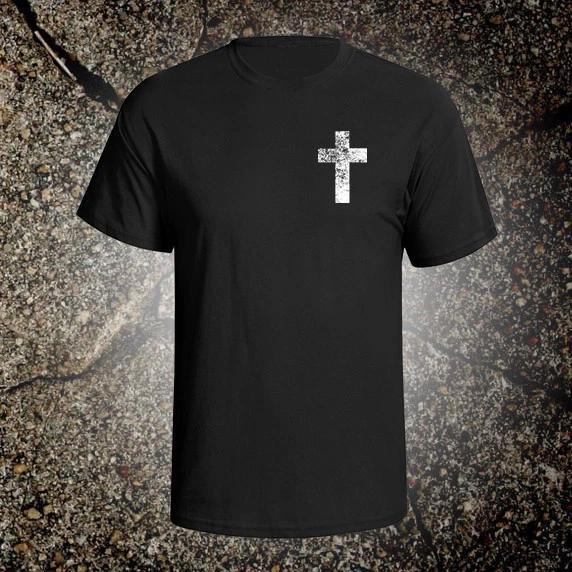 Cross graphic tee shirt jesus christian god inspiration holy bible acts crucifix