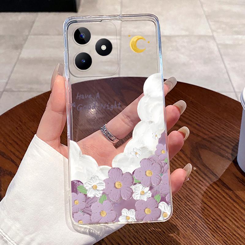 For Realme Note 50 Case Aesthetic Fashion Cute Cat Astronaut Transparent TPU Silicone Cover For Realme Note50 Phone Case RMX3834