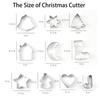 6/10pcs Set Christmas Cookie Cutters Baking Mould Kitchen Accessories DIY Mold Star Tree Stainless Steel Cookie Biscuit Tools
