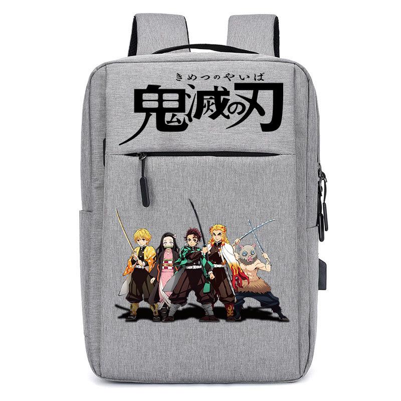 Japan Cartoon Comics Demon Slayer USB Charging Backpack Large Capacity Student Casual Backpack 0004