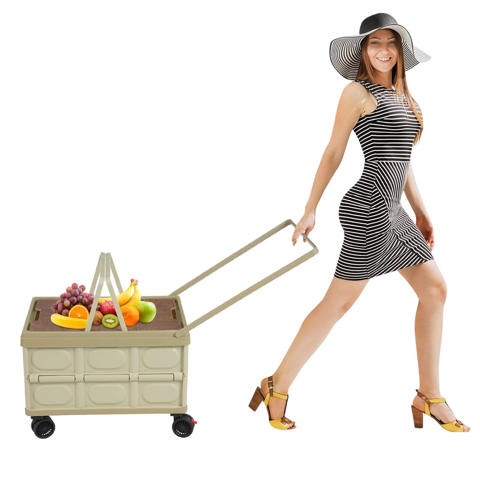Large Capacity Rolling Cart, Foldable Organizer, Foldable Box for Outdoor Store United States