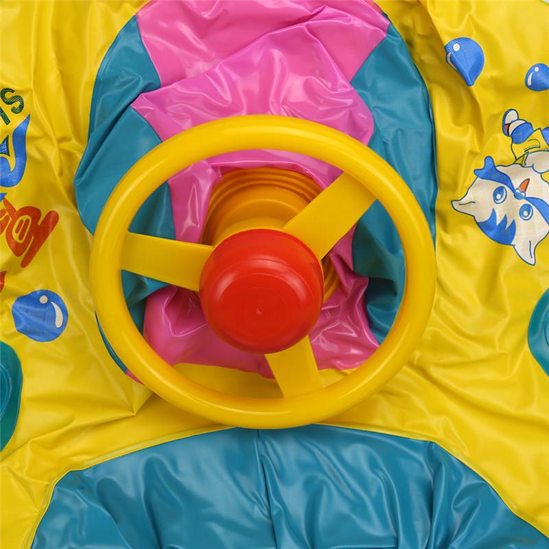 Baby Swimming Pool Ring Safety Baby Infant Swimming Float Inflatable Sunshade Seat Boat Ring Pool