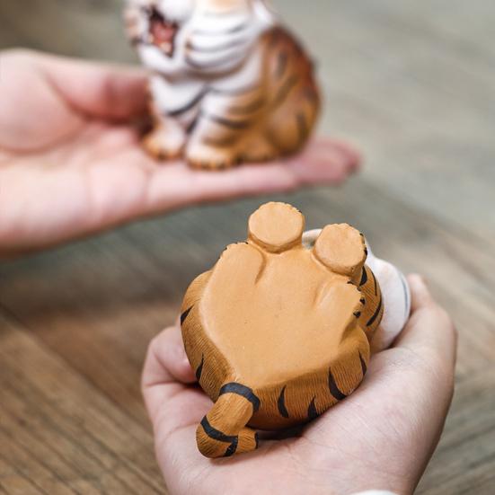 Langlebige Teedekoration in Tigerform, klein, besonders