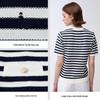 HAZZYS Women's Color-block Stripe Short-sleeve Knit Top