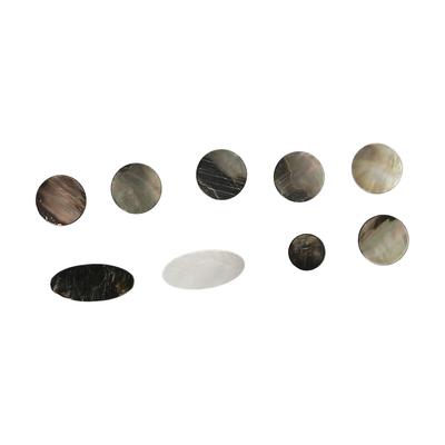 Muslady 9pcs Saxophone Buttons Shell Material Set of 9pcs Sax Key Buttons for Alto Saxophone