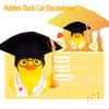 Graduation Ducks Car Dashboard Decorations Rubber Duck Car Ornaments Accessories With Mini Graduation Hats Sashes Glasses