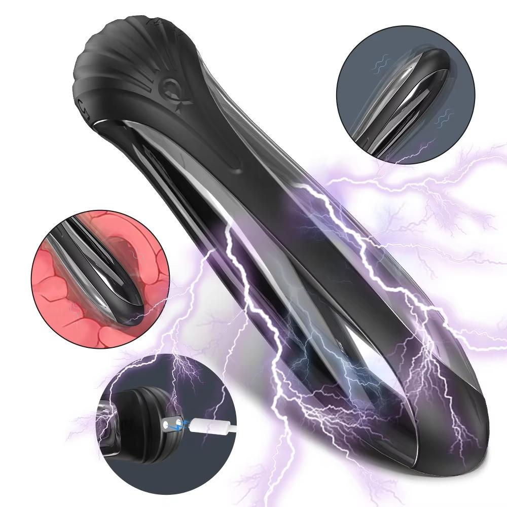 2025 Elektroschock Penetration Analplug Bullet Vibrator Anal Prostata Massagegerät Dildo Vibrator Buttplug Sexspielzeug Für Männer