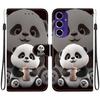 Leather Case Flip Handmade Pu For Samsung Galaxy A16 4g5g A165fa166b Antislip Shockproof Cover With Wrist Strap Heartrose Cat Designs