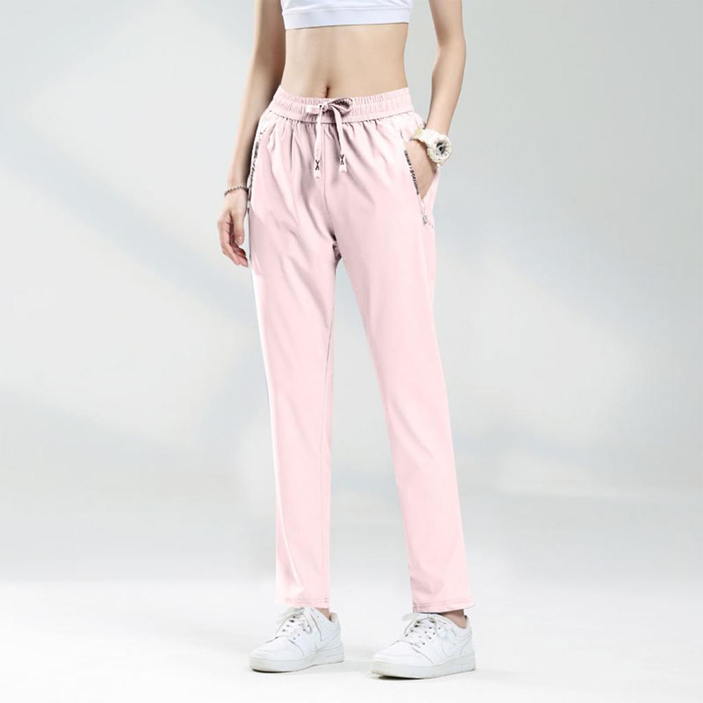 Women's Fashionable Quick-dry Leggings-style Solid-color Sports Trousers