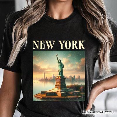 Iconic New York State Statue of Liberty T-and Kids Tshirt, Patriotic American Landmark Tee and Heritage Souvenir