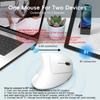 New 2.4G Dual-mode Vertical Mouse With Colorful Light Emitting Ergonomic Wireless Mute Office Game