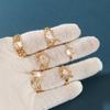 10Pcs Simple Elegant  Opal Rings Women for Engagement Wedding Eternity Accessories Temperament Classic Jewelry
