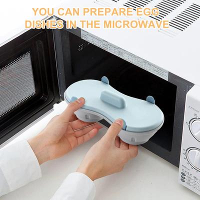 Microwave Double-Grid Silicone Egg Cooker Poached Egg Cup Kitchen Cooking Gadgets Suitable For Boiling Eggs And Poaching Eggs