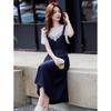 Summer Fashion Two-Piece T-shirt and Strap Dress Set
