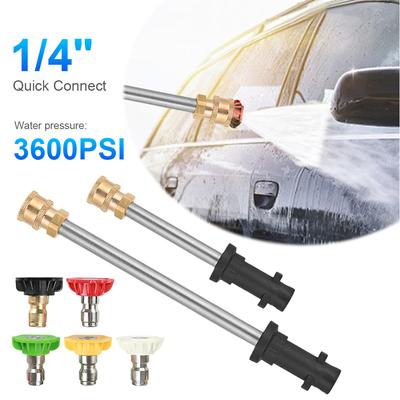 17/41CM Extension Lance Wand 3600 PSI with 5 Nozzle Tips Extender Rod Car Pressure Washer Gun Spray Extension Lance for Karcher