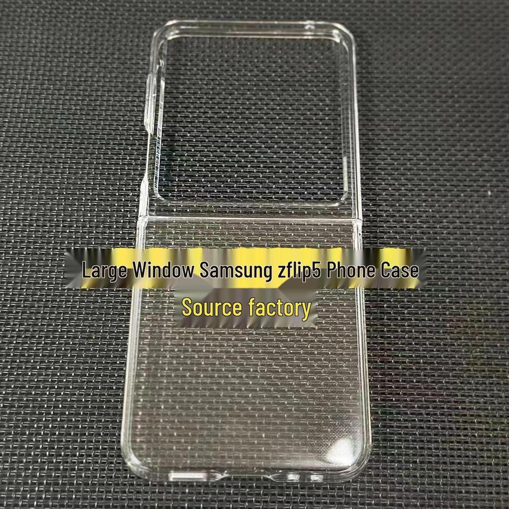 Samsung Z Flip 5 Ultra-Thin Transparent Protective Case with Full Coverage and Large Window