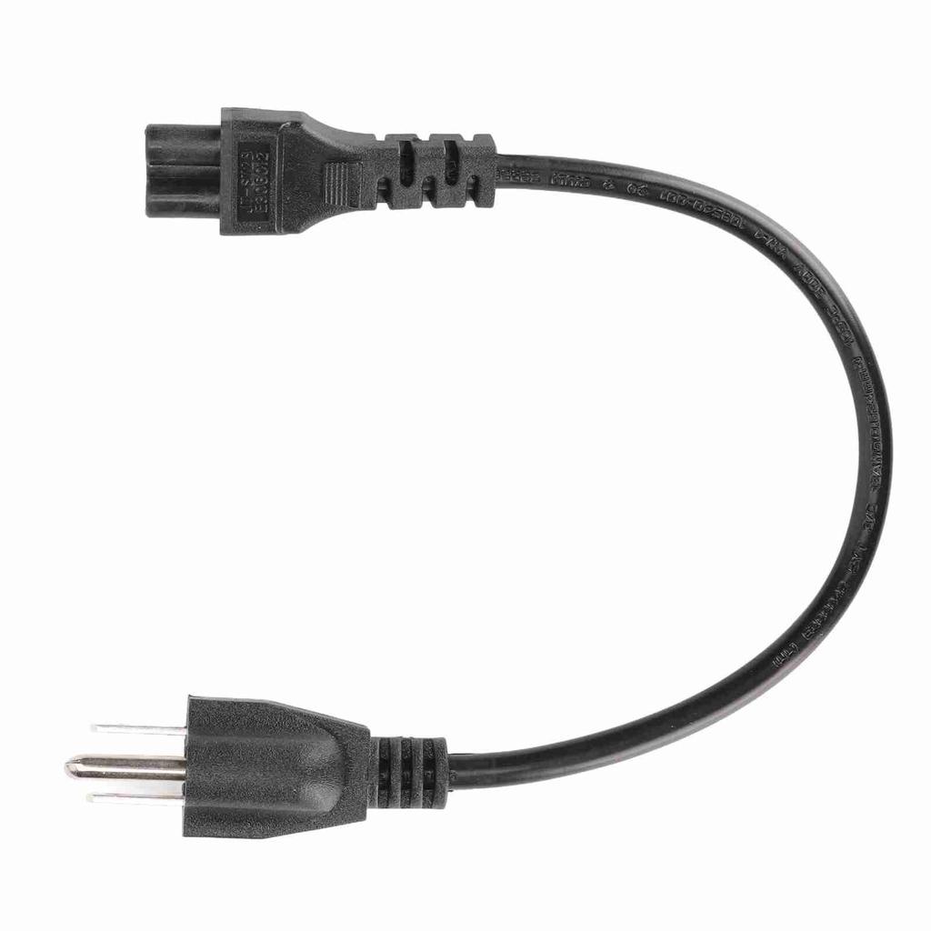 5‑15P Male to IEC320 C5 Female Power Cord 18 AWG 0.3m AC Power Short Cord for Computers