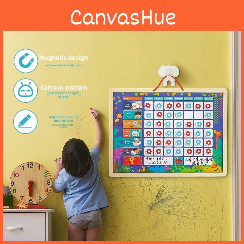 Kids Behavior Wooden Chart With Reward Stickers For Good Habit Encouragement