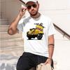 Unisexs Classic British Scooter Graphic Tshirt Yellow Casual Summer Tee With Vintage Motorcycle Crew Neck Short Sleeve Casual 202