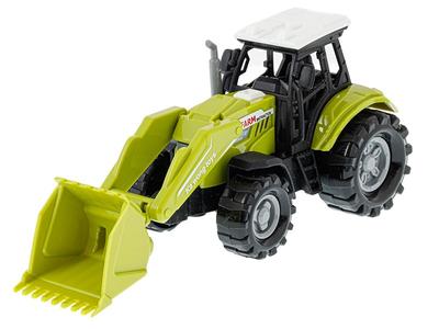 Modelo Pequeño Agricultor, Tractor - excavadora, con efectos de luz y sonido