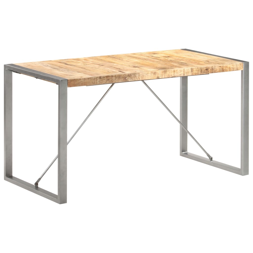Dining Table 140 X 70 X 75 Cm Rough Mango Solid Wood