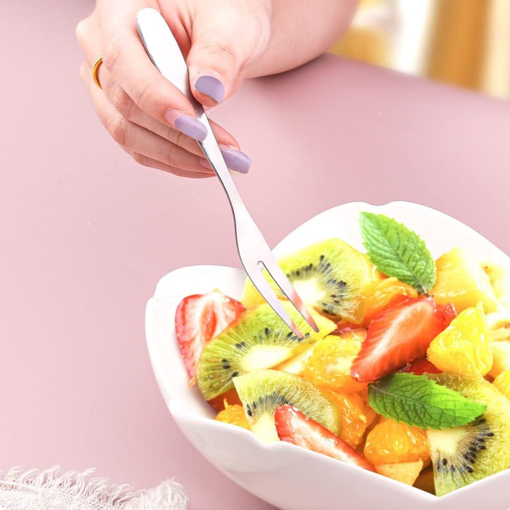 Mini Dessert Forks Stainless Steel Appetizer Forks For Fruit Cocktail Salad Cake Tasting For Party Home Restaurant (10)