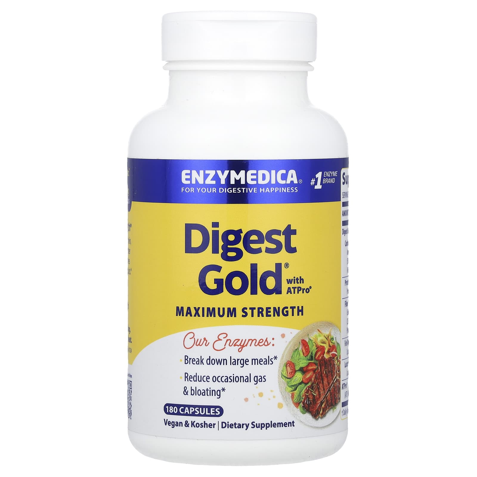 

Digest Gold® with Atpro®, Maximum Strength, 180 Capsules