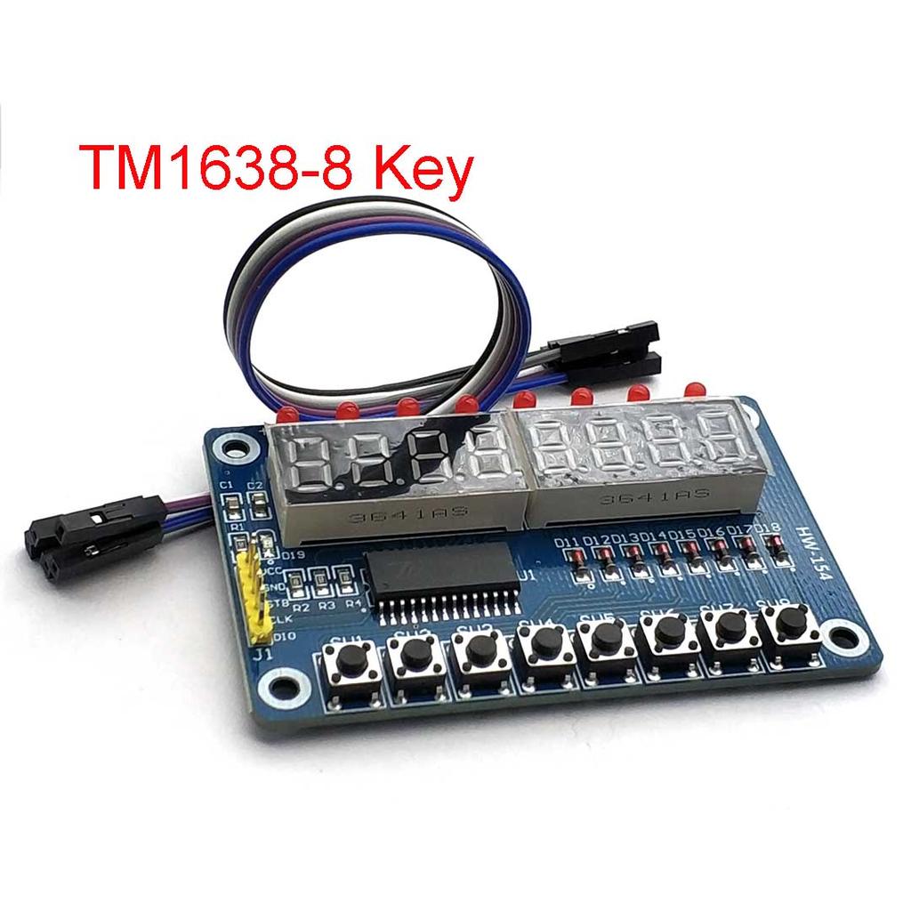 TM1637 4 Bit TM1638 8 Bit Digitales LED-Anzeigemodul 7 Segment Uhr ROT Anodenröhre Vier Serielle Treiber