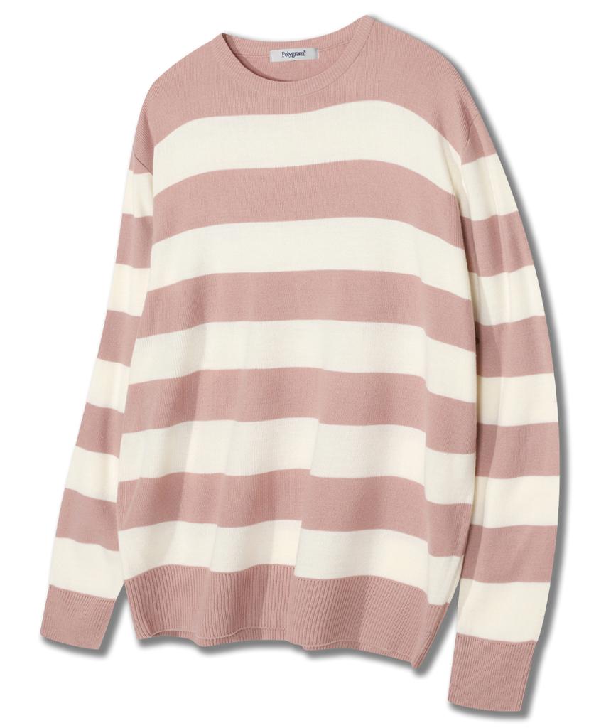 POLYGRAM Tick Stripe Crew Neck Knit - 3 Colors